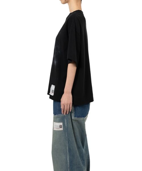 Happy Face Printed Distressed T-shirt