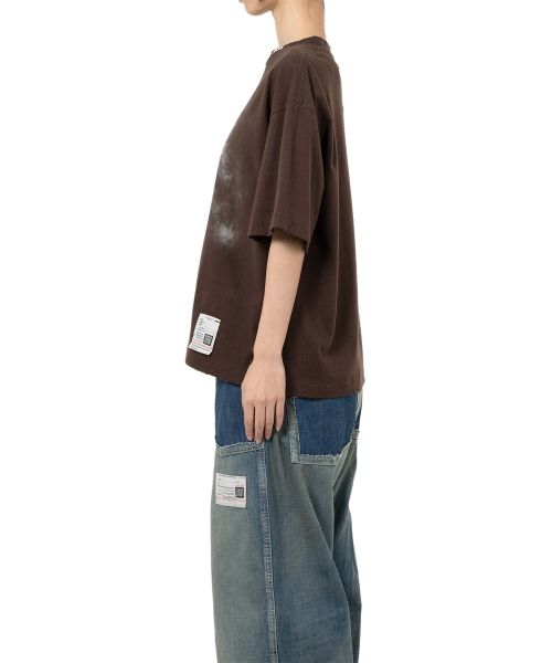 Happy Face Printed Distressed T-shirt