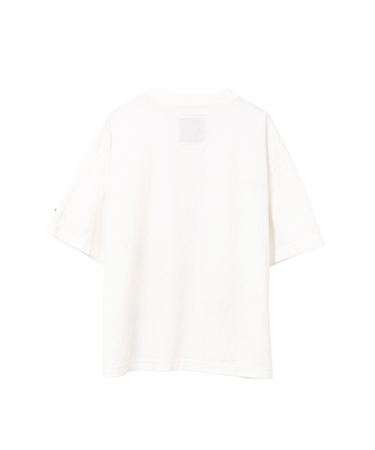 Cat Printed Embellished Distressed T-Shirt