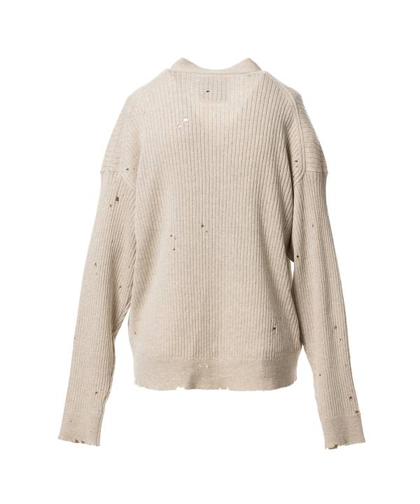 Distressed Knit Cardigan