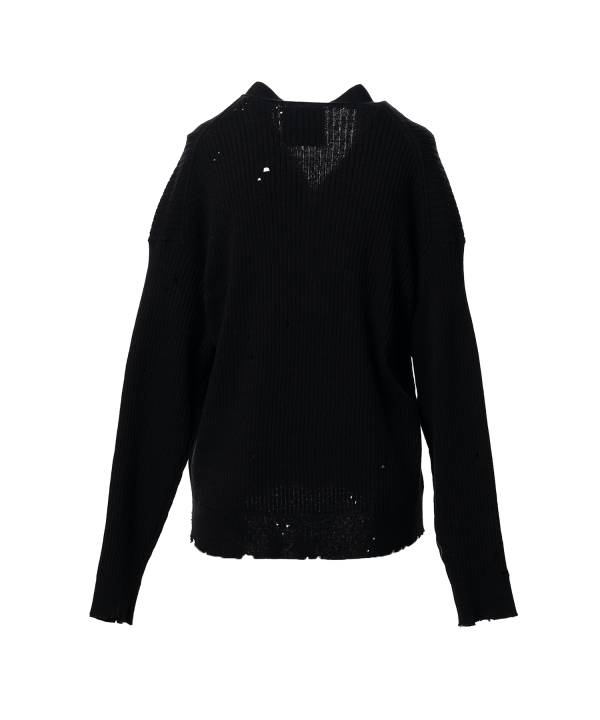 Distressed Knit Cardigan