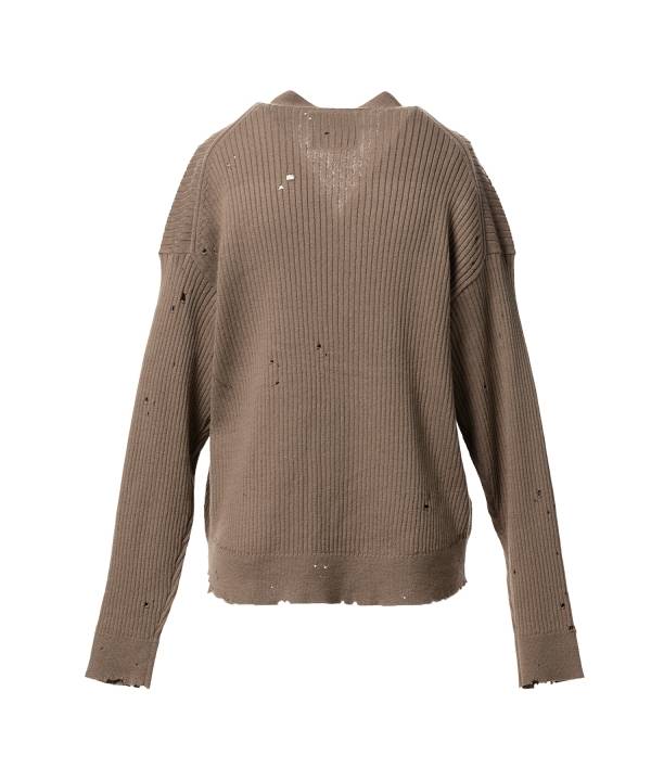 Distressed Knit Cardigan