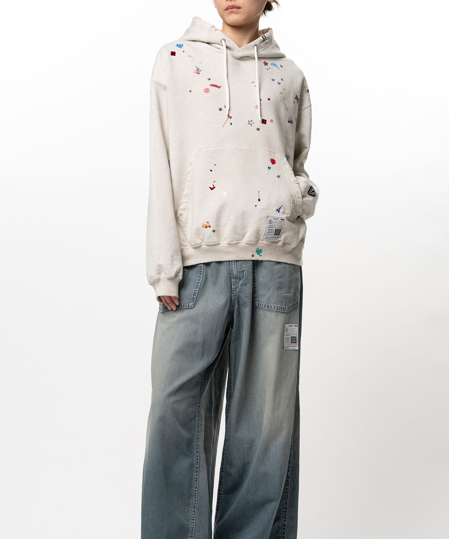 Kids Sticker Printed Hoodie