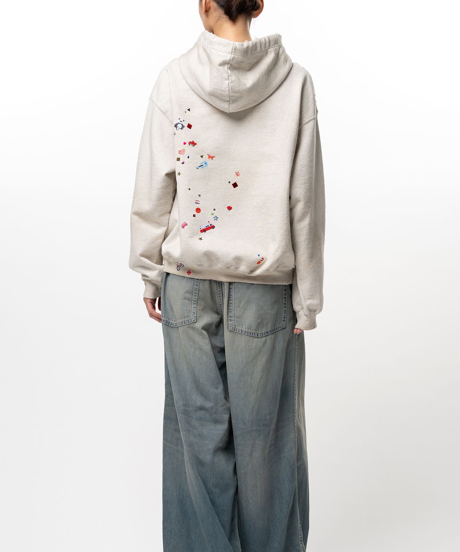 Kids Sticker Printed Hoodie