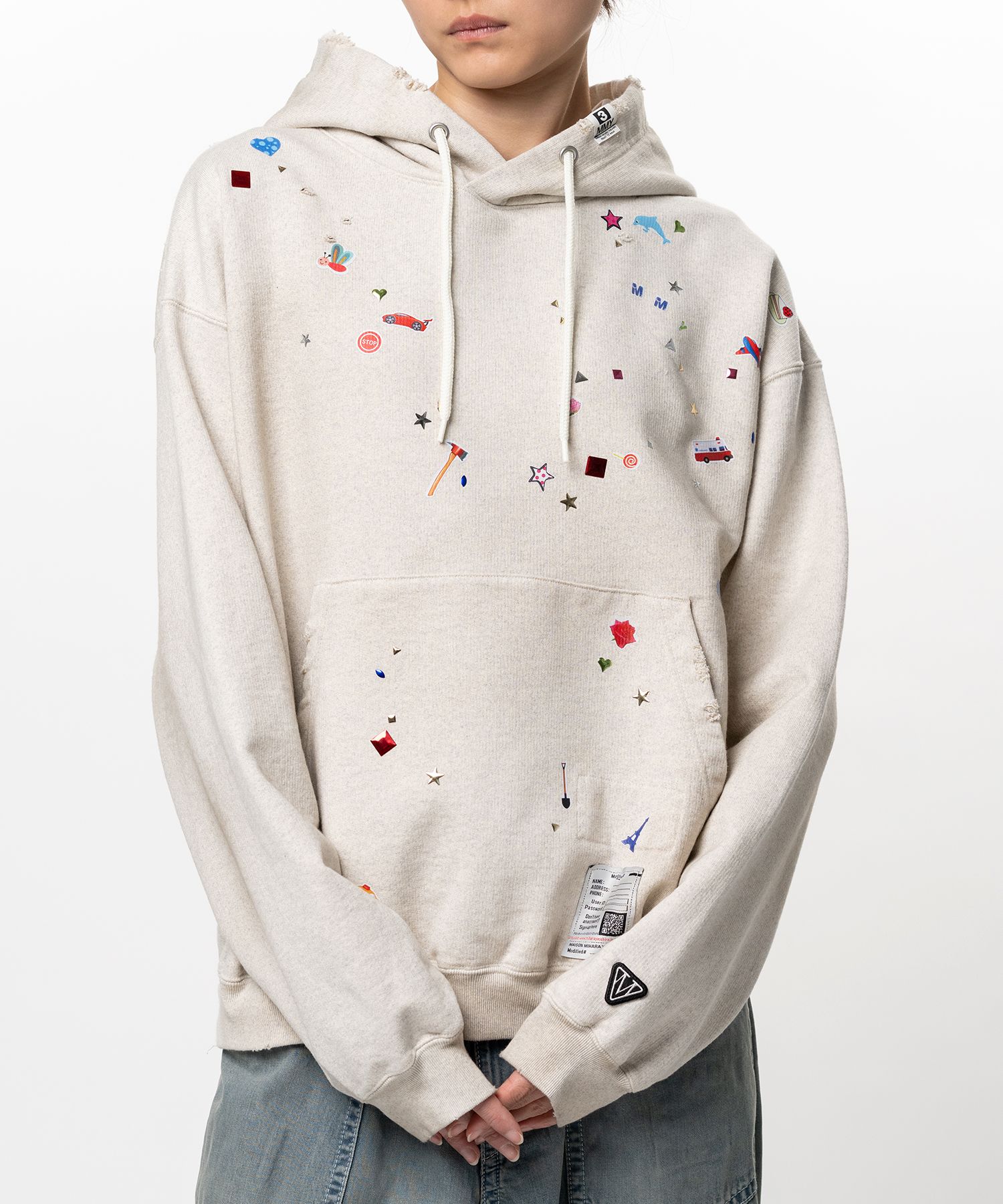 Kids Sticker Printed Hoodie