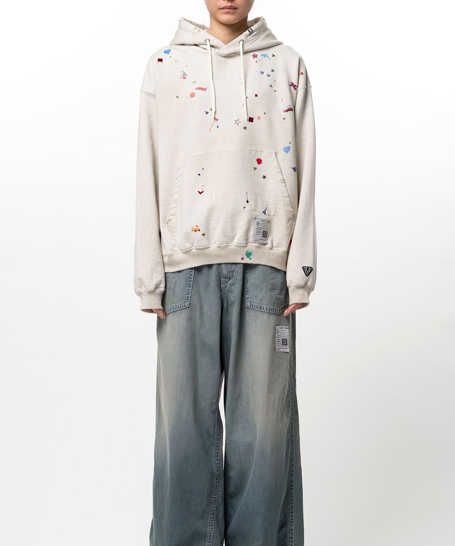 Kids Sticker Printed Hoodie