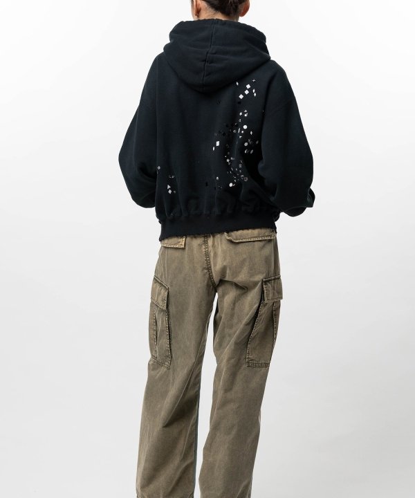 Embellished Zip-up Hoodie