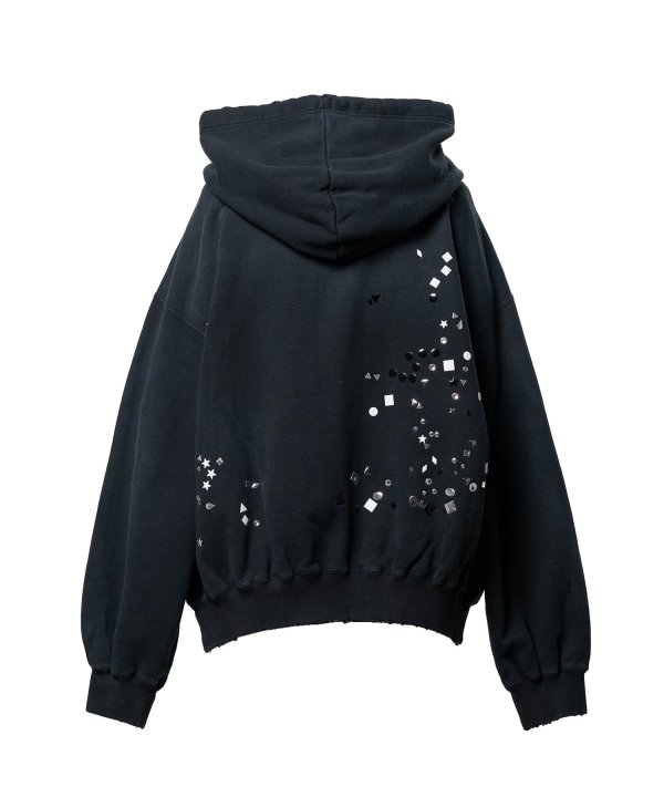 Embellished Zip-up Hoodie