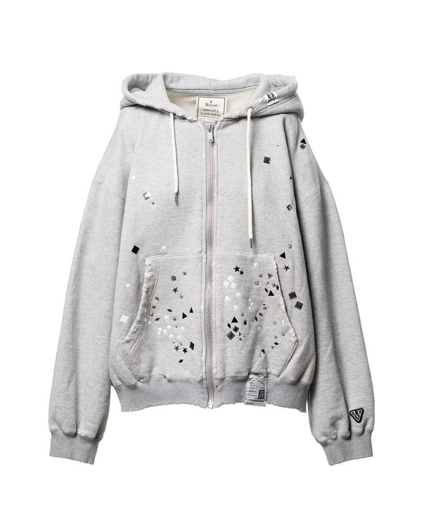 Embellished Zip-up Hoodie