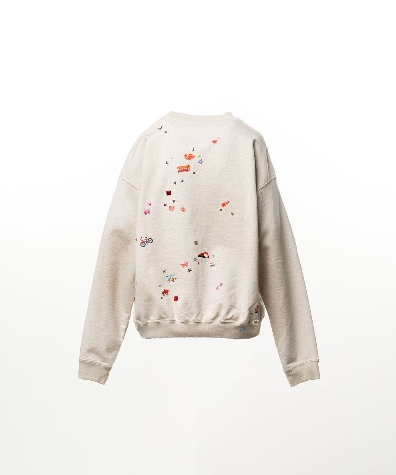 Kids Sticker Printed Sweatshirt