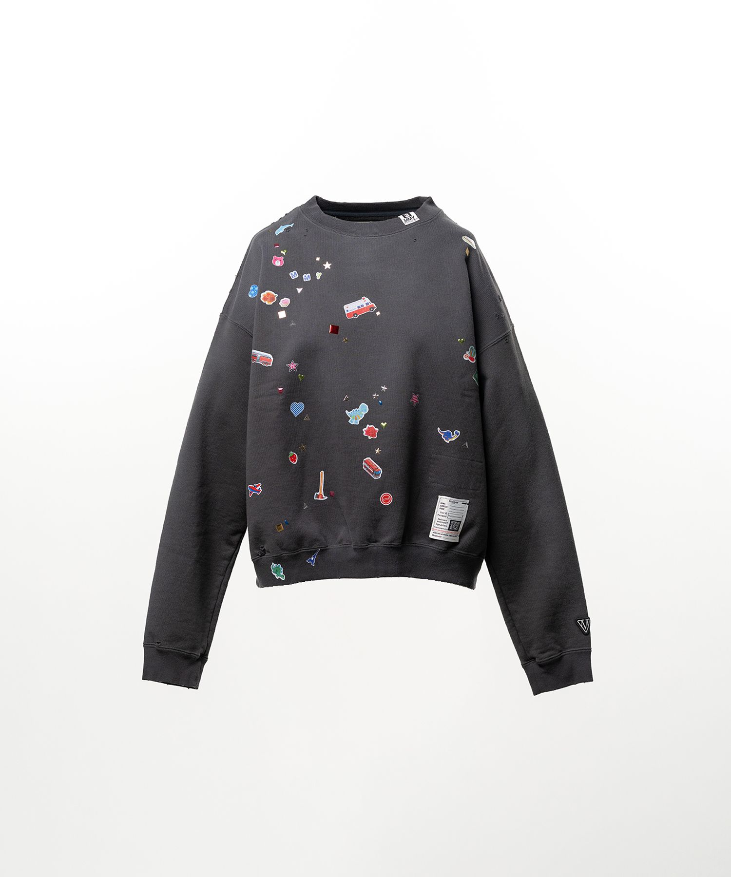 Kids Sticker Printed Sweatshirt