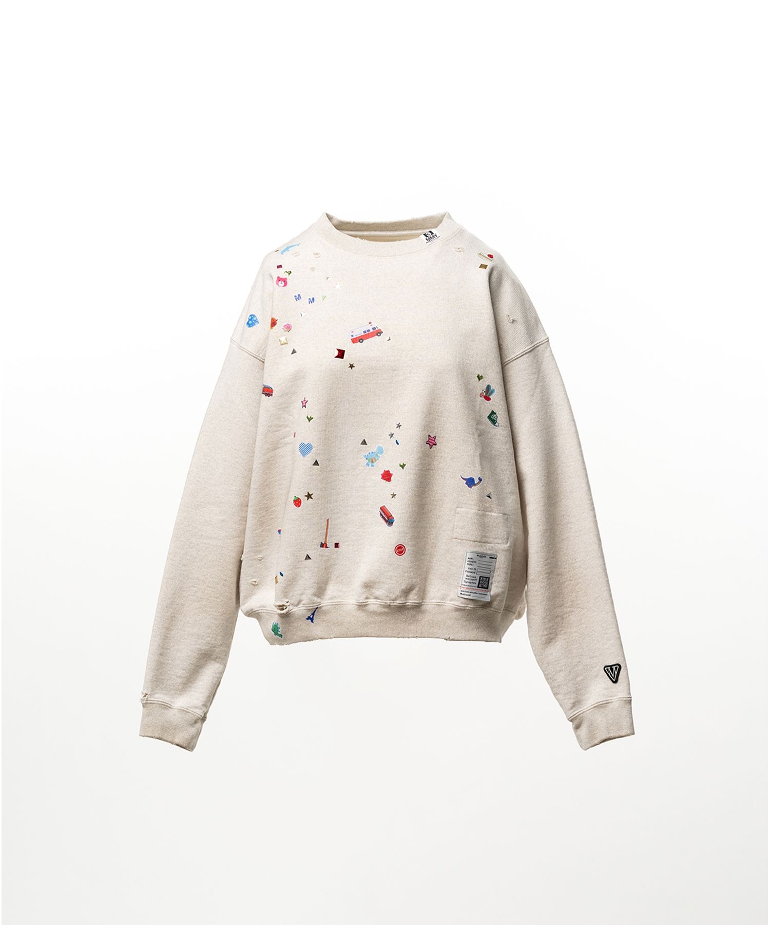 Kids Sticker Printed Sweatshirt