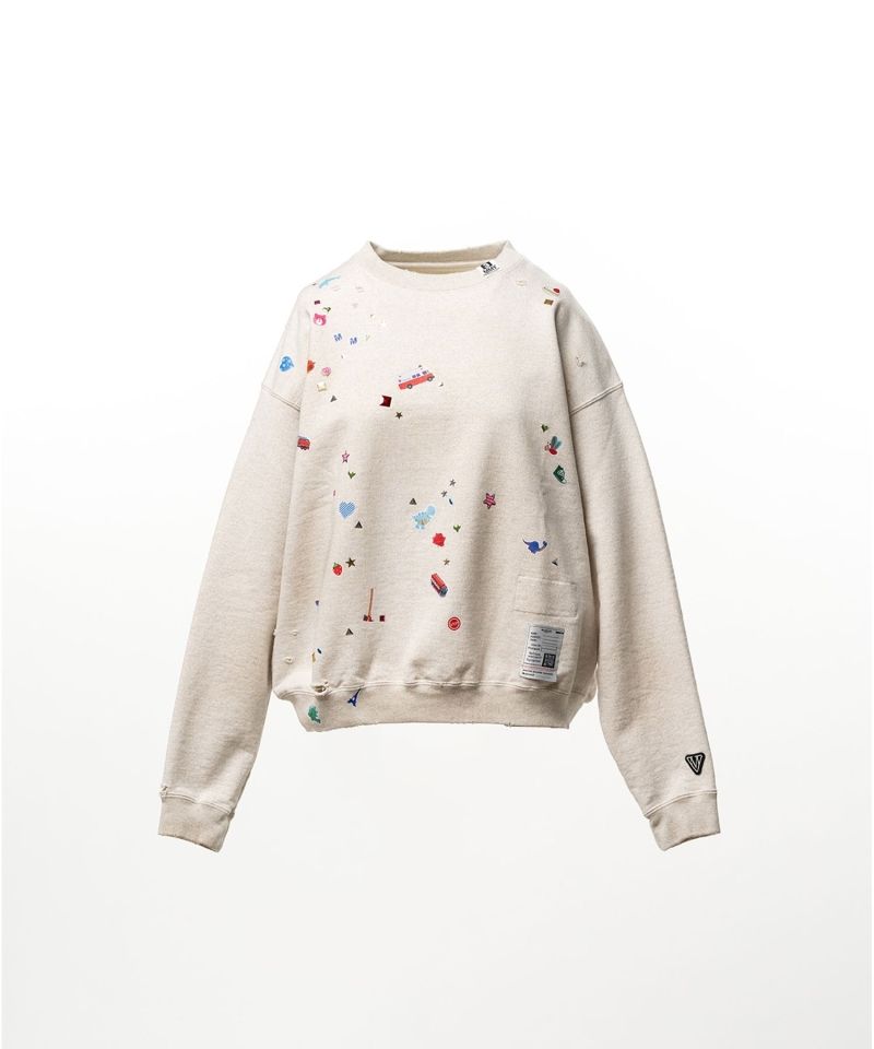 Kids Sticker Printed Sweatshirt