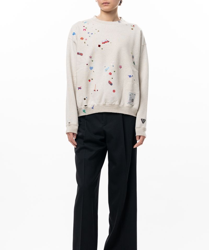 Kids Sticker Printed Sweatshirt