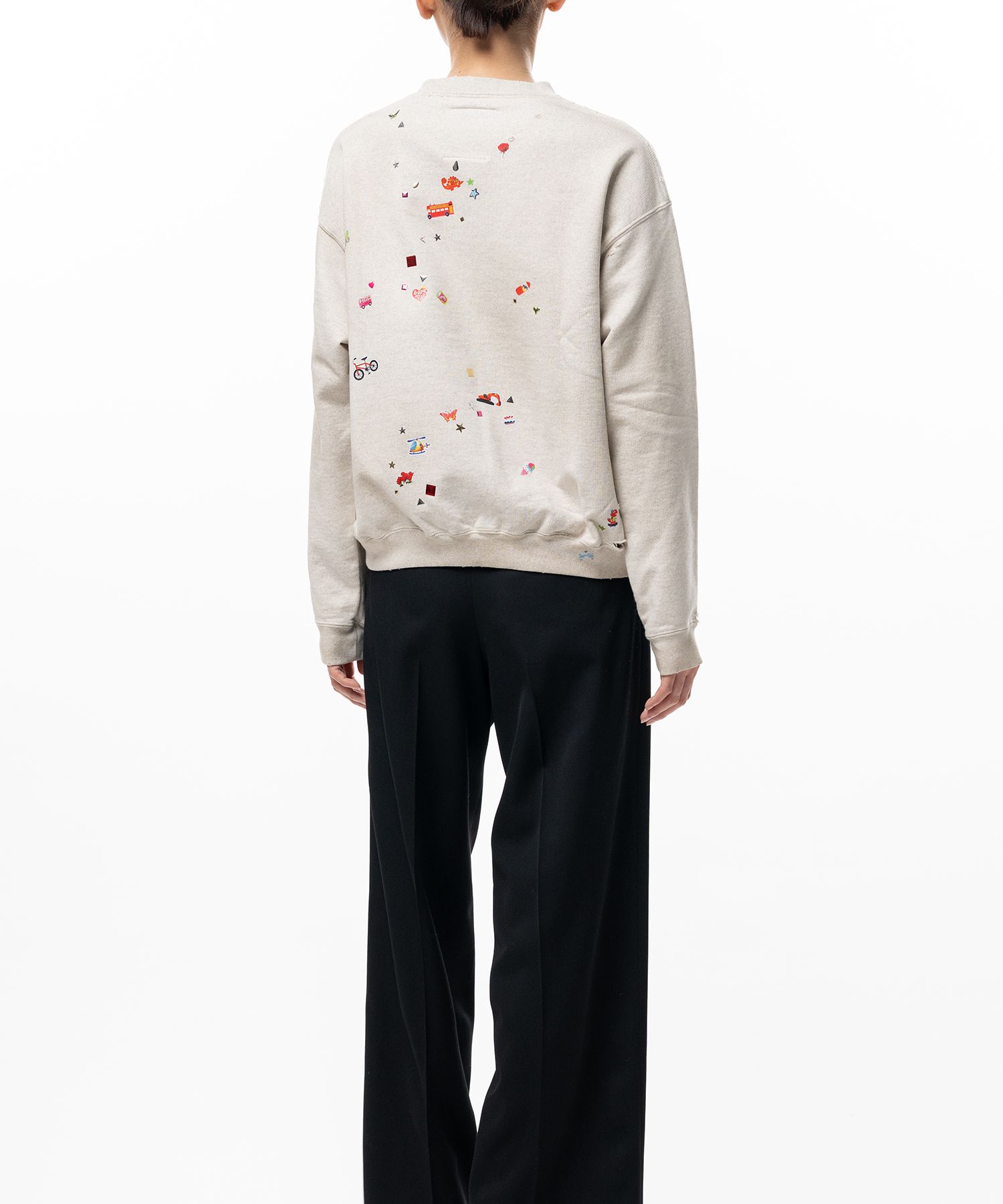 Kids Sticker Printed Sweatshirt