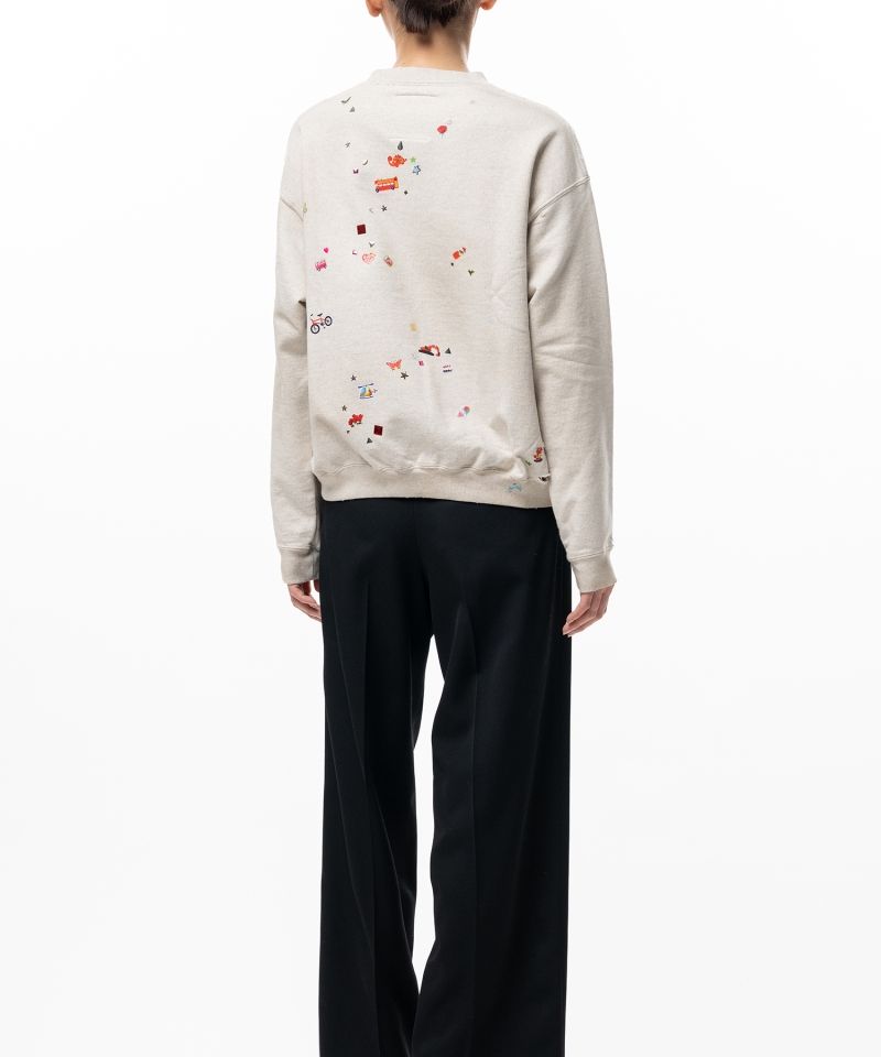 Kids Sticker Printed Sweatshirt