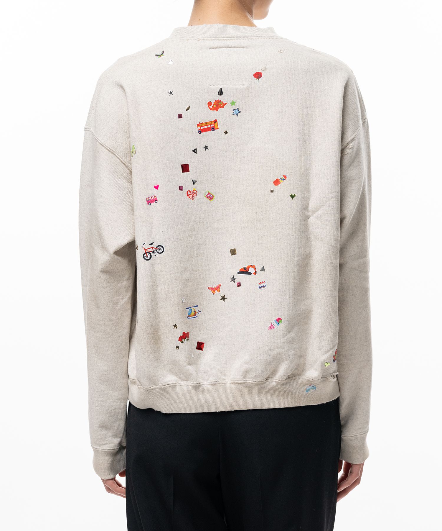 Kids Sticker Printed Sweatshirt