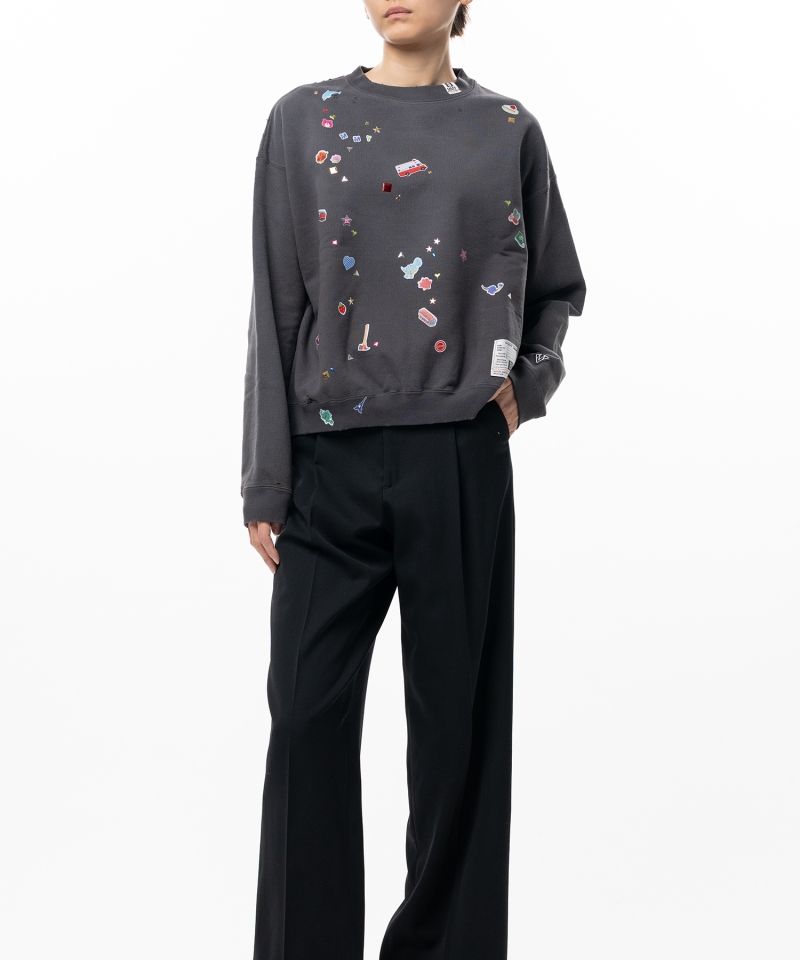 Kids Sticker Printed Sweatshirt