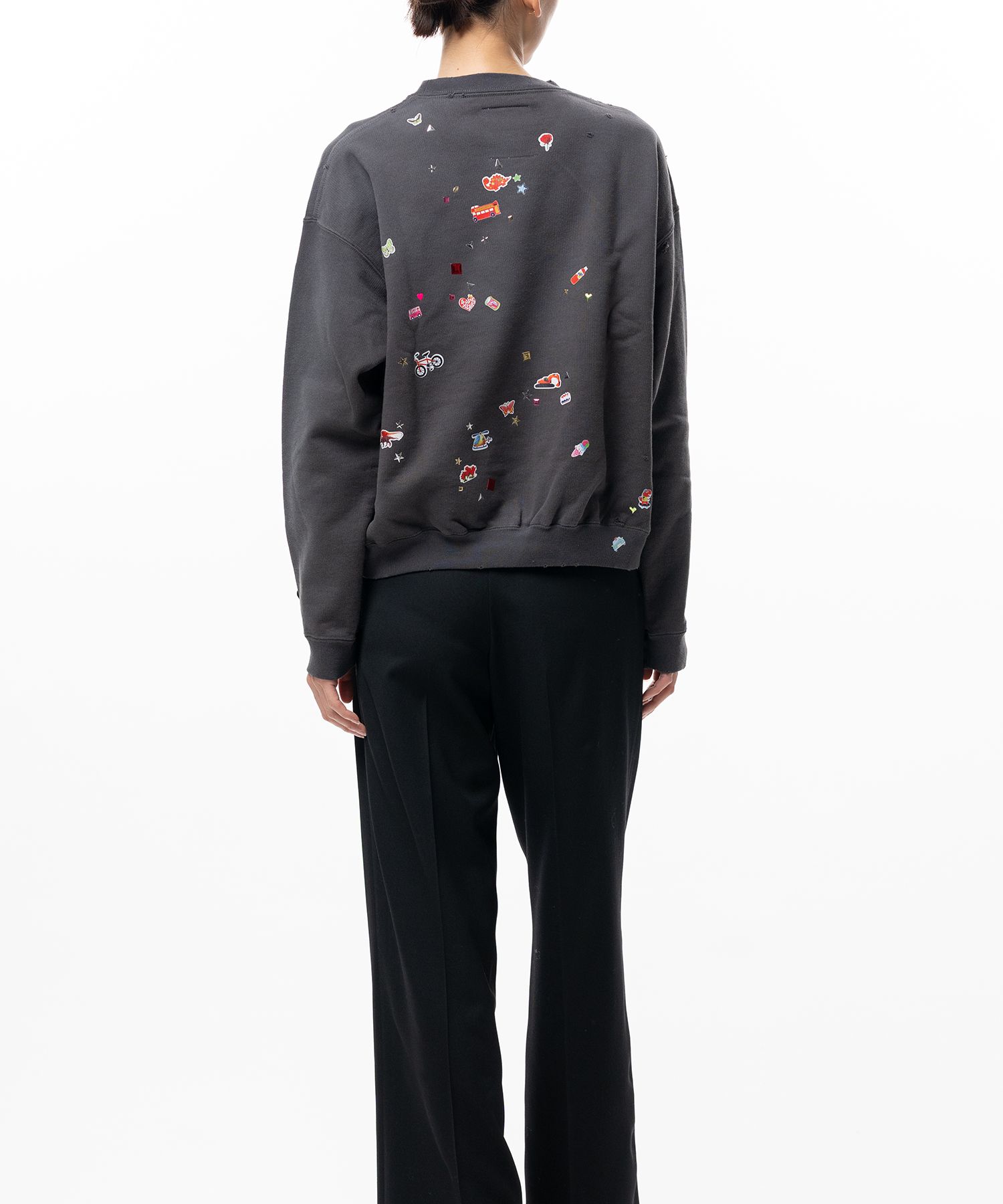 Kids Sticker Printed Sweatshirt