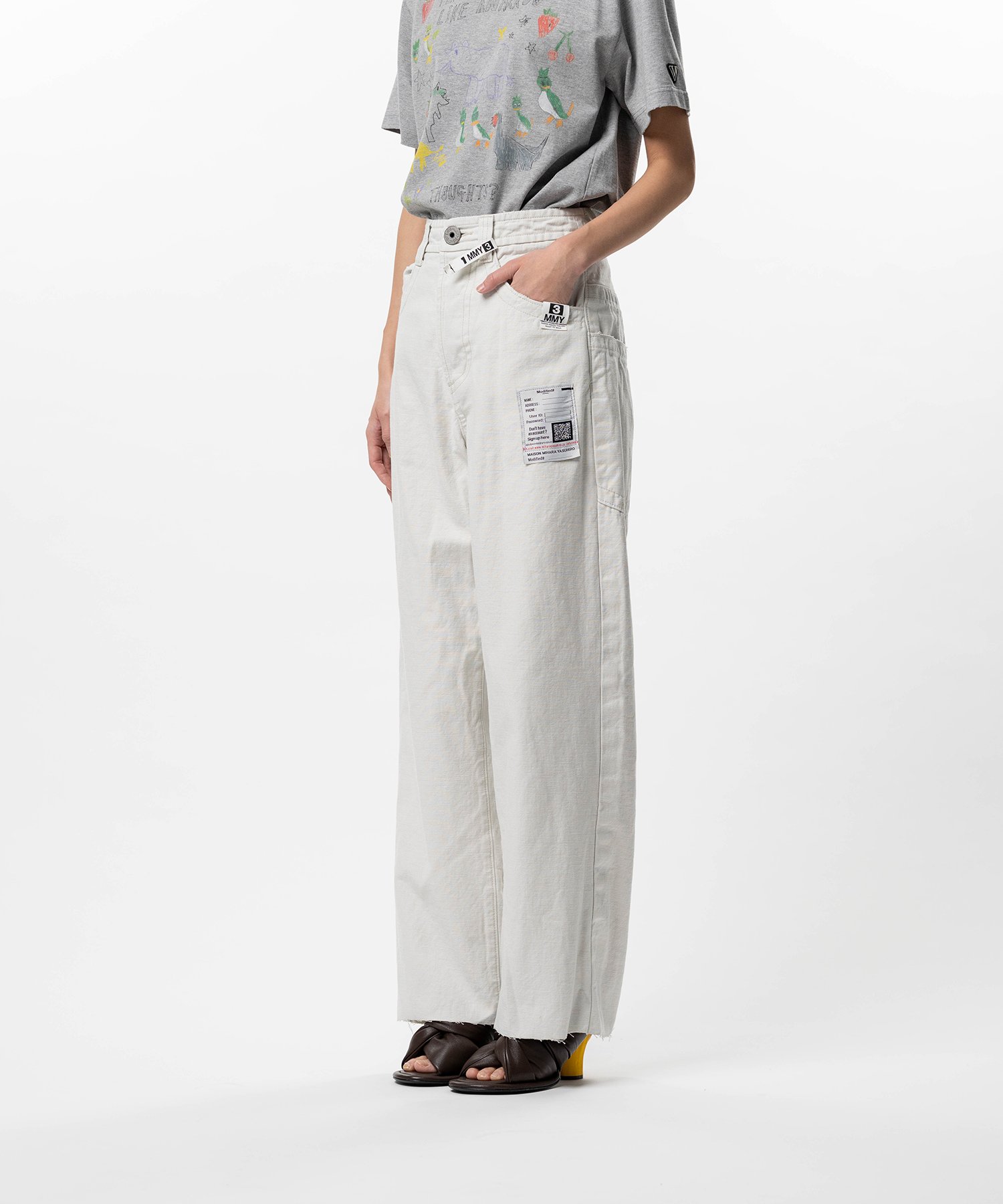 Amateur Sewn Like Wide Denim Pants