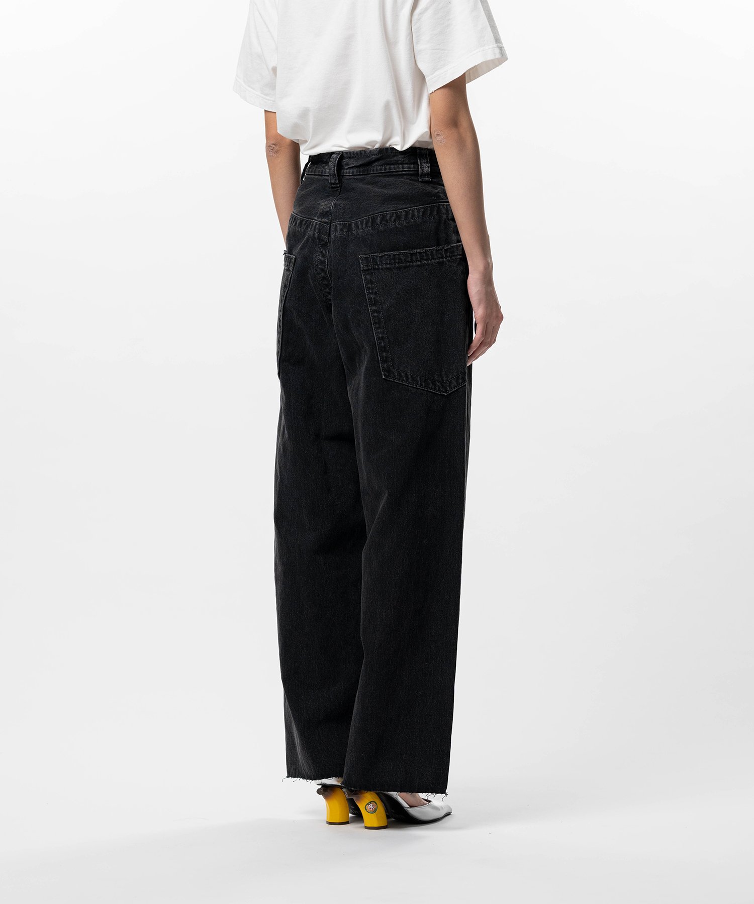 Amateur Sewn Like Wide Denim Pants