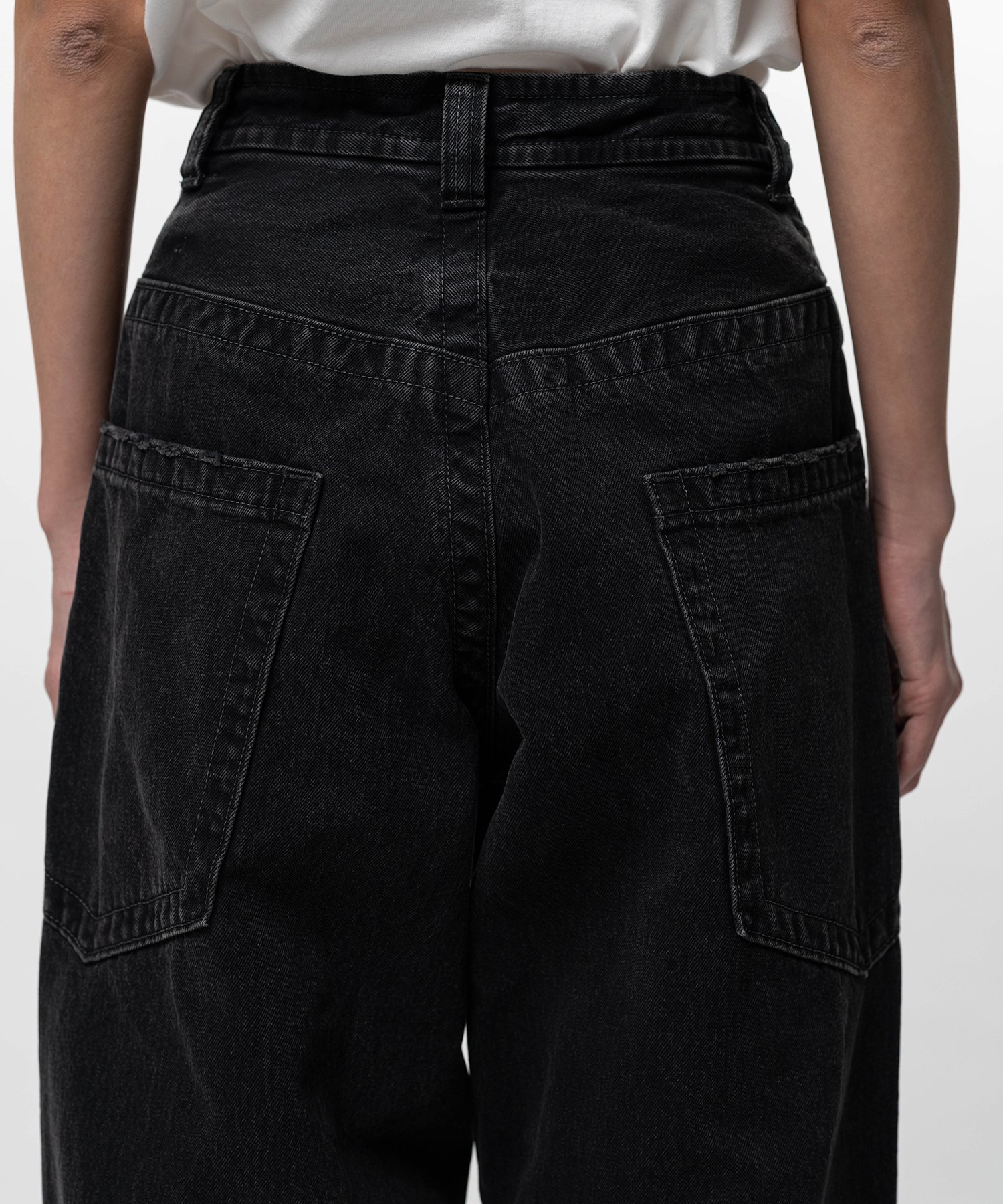 Amateur Sewn Like Wide Denim Pants