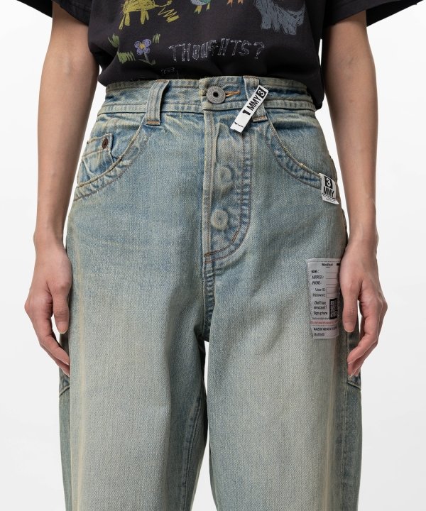 Amateur Sewn Like Wide Denim Pants