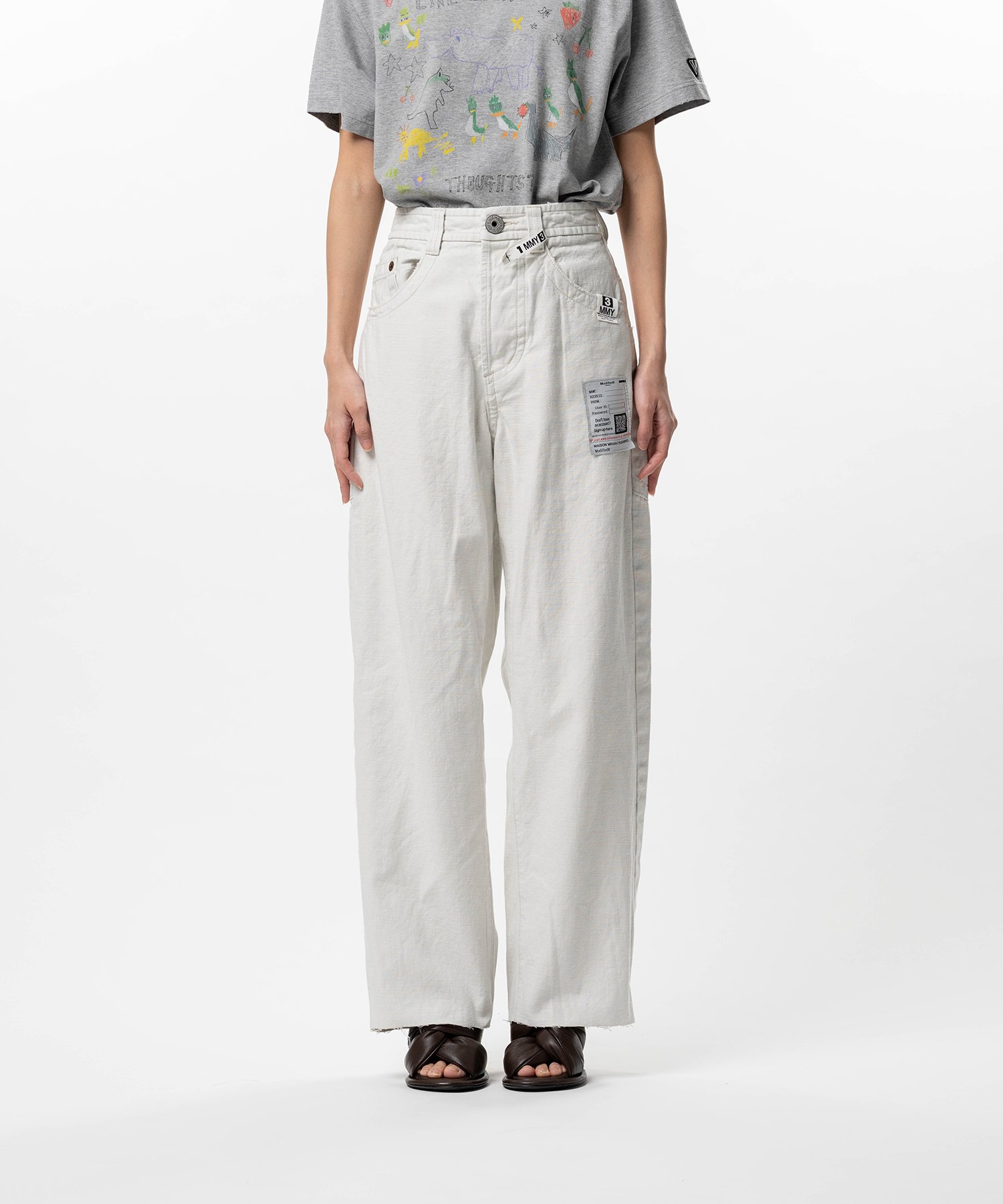 Amateur Sewn Like Wide Denim Pants