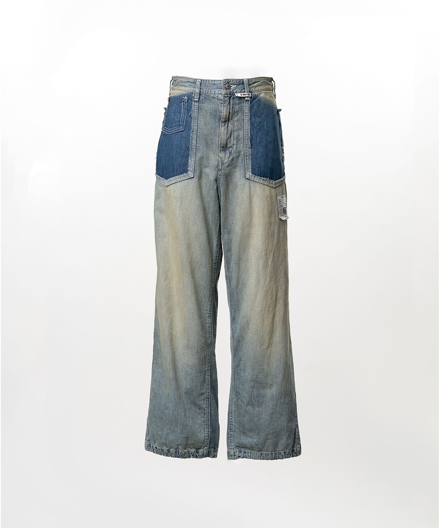 Cut-Out Pocket Denim Pants