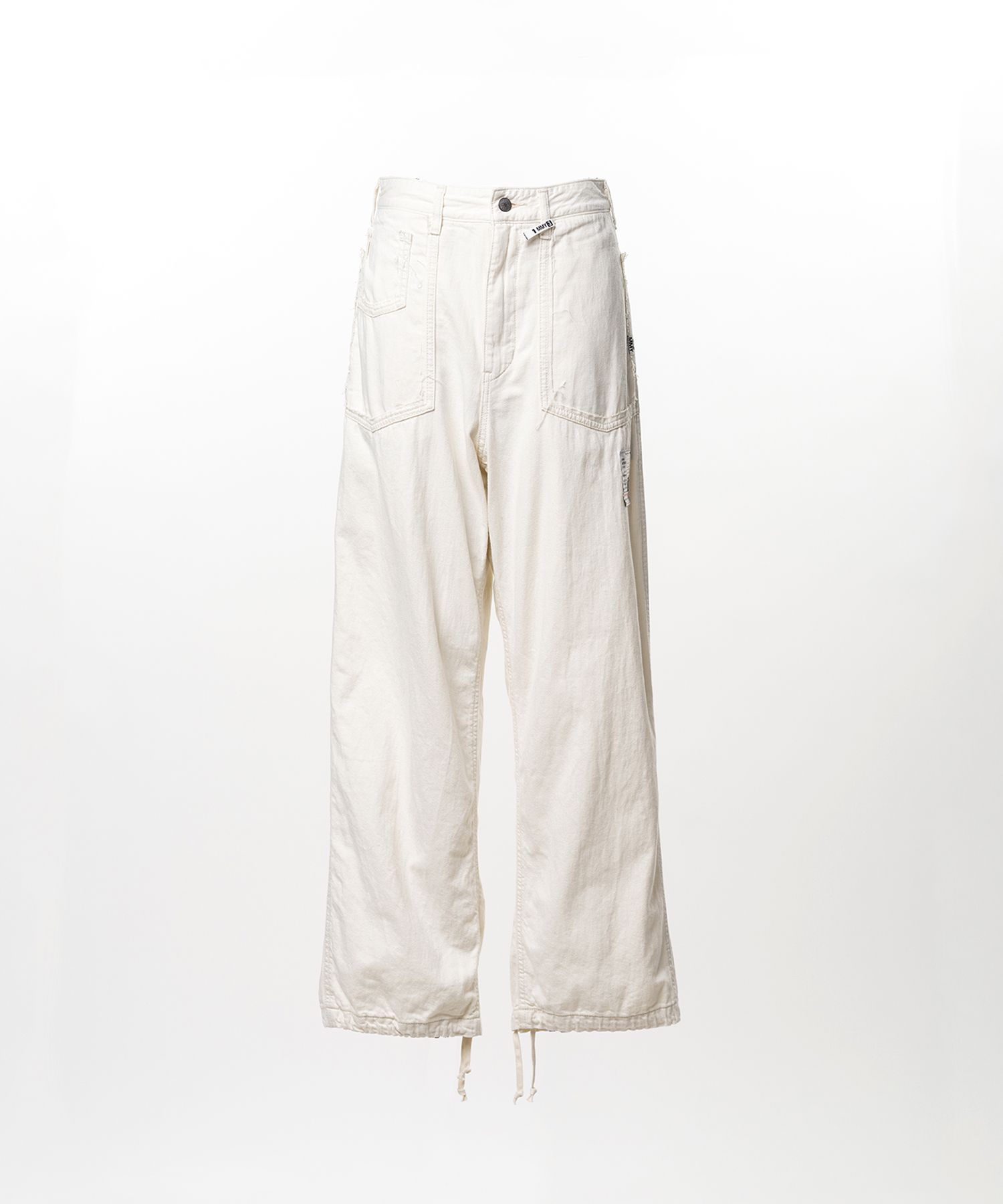 Cut-Out Pocket Denim Pants