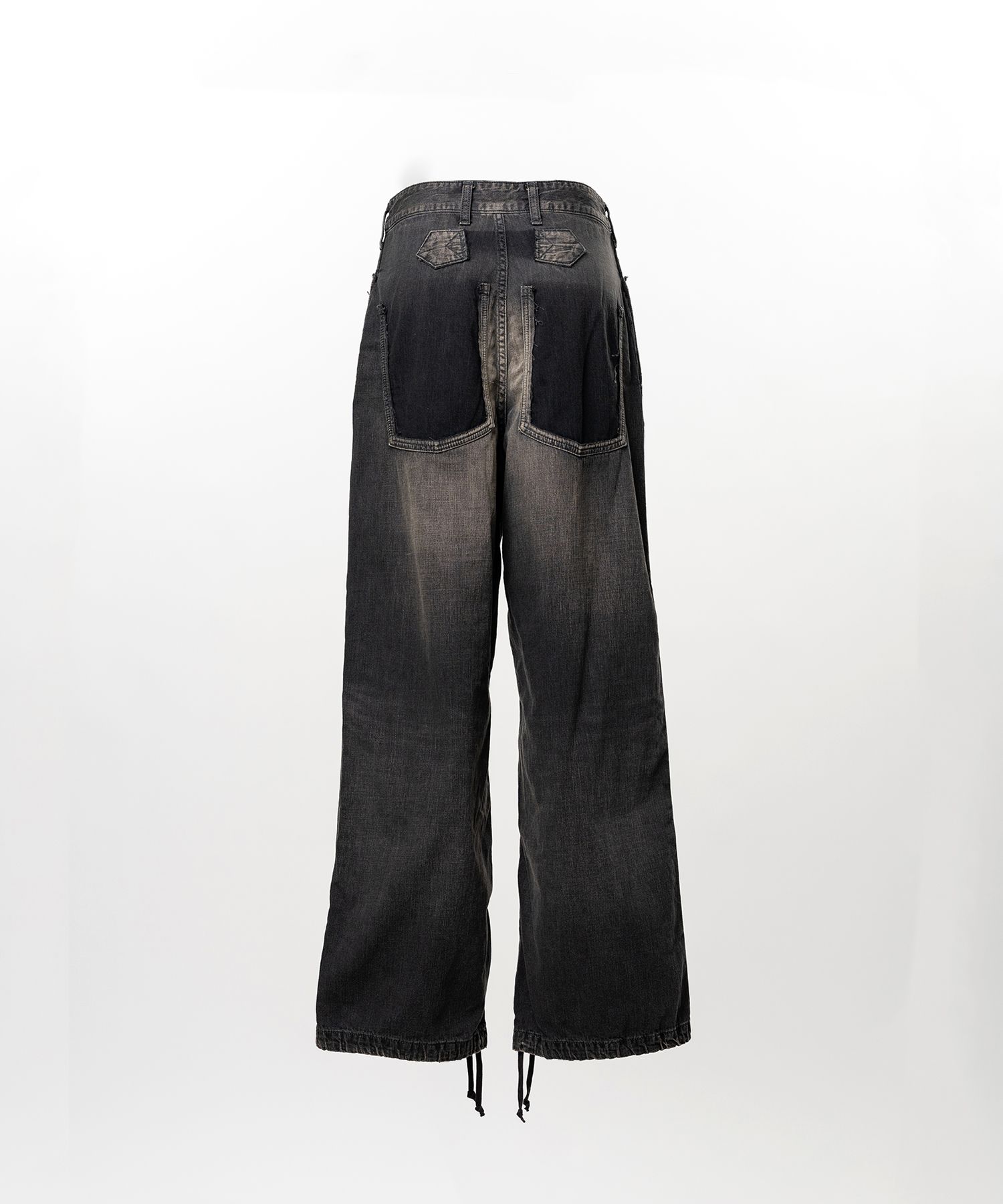 Cut-Out Pocket Denim Pants