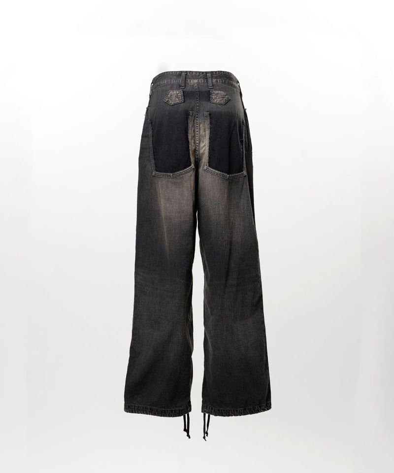 Cut-Out Pocket Denim Pants