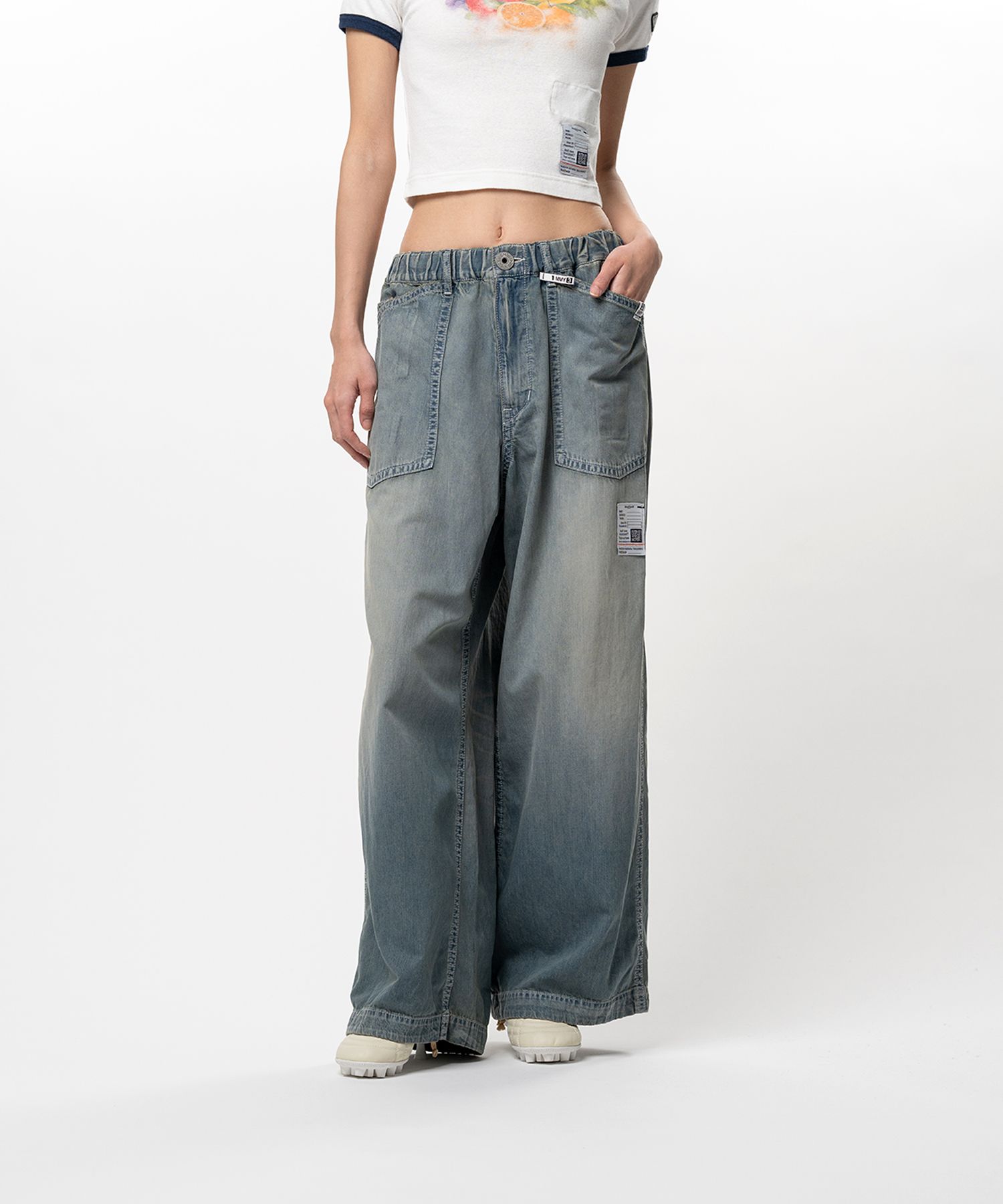 Light Denim Wide Pants