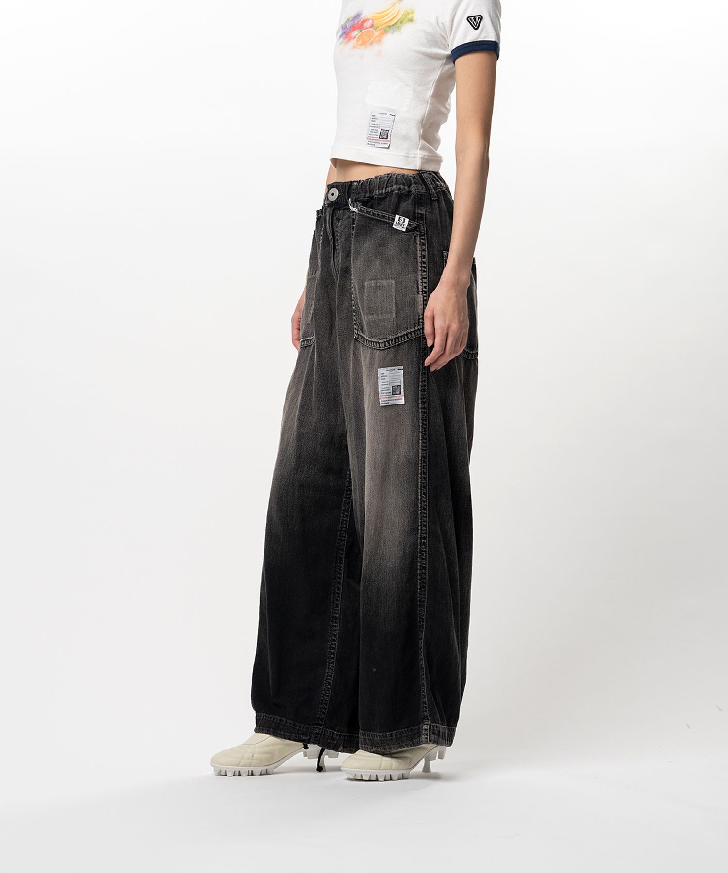 Light Denim Wide Pants