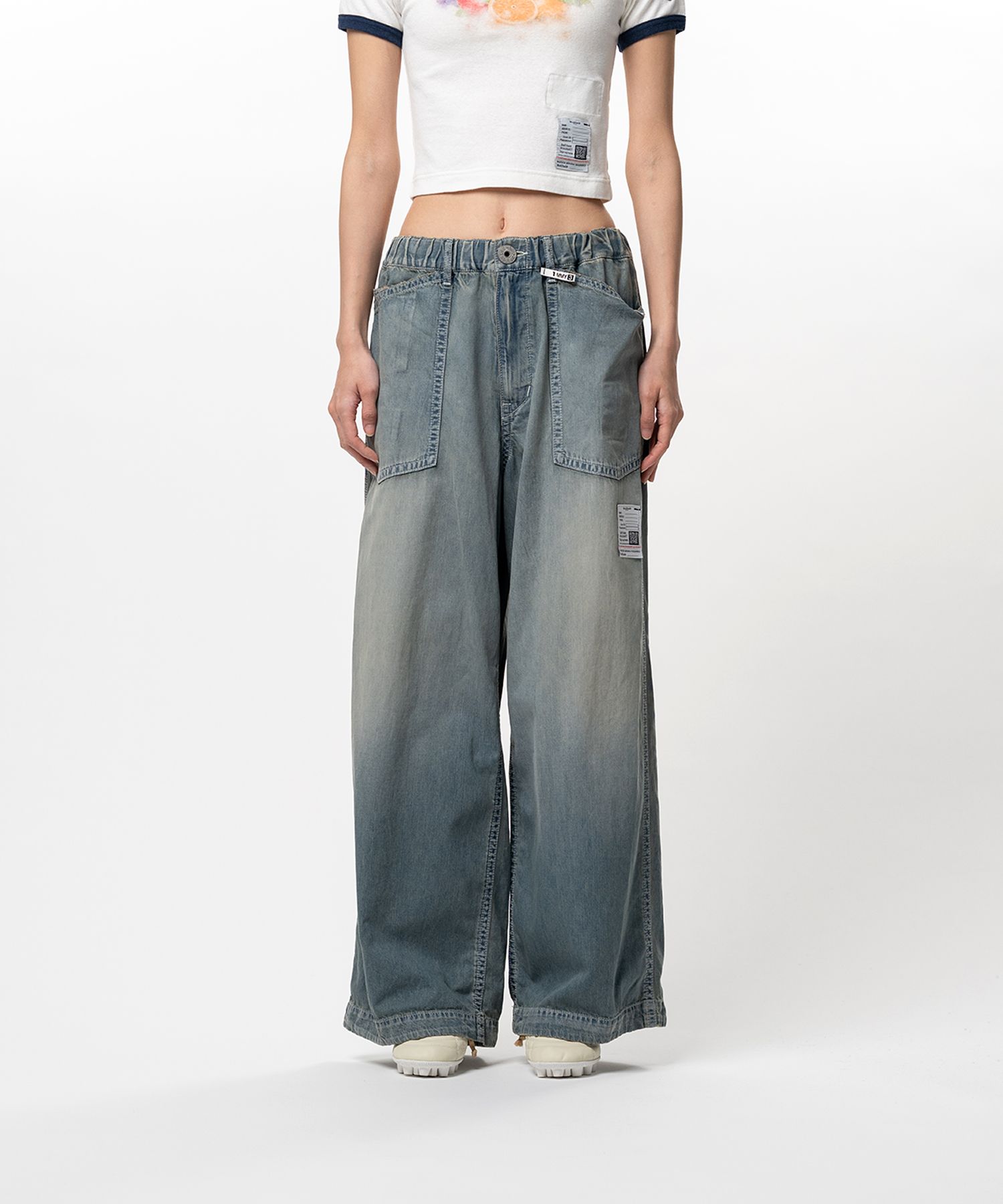 Light Denim Wide Pants