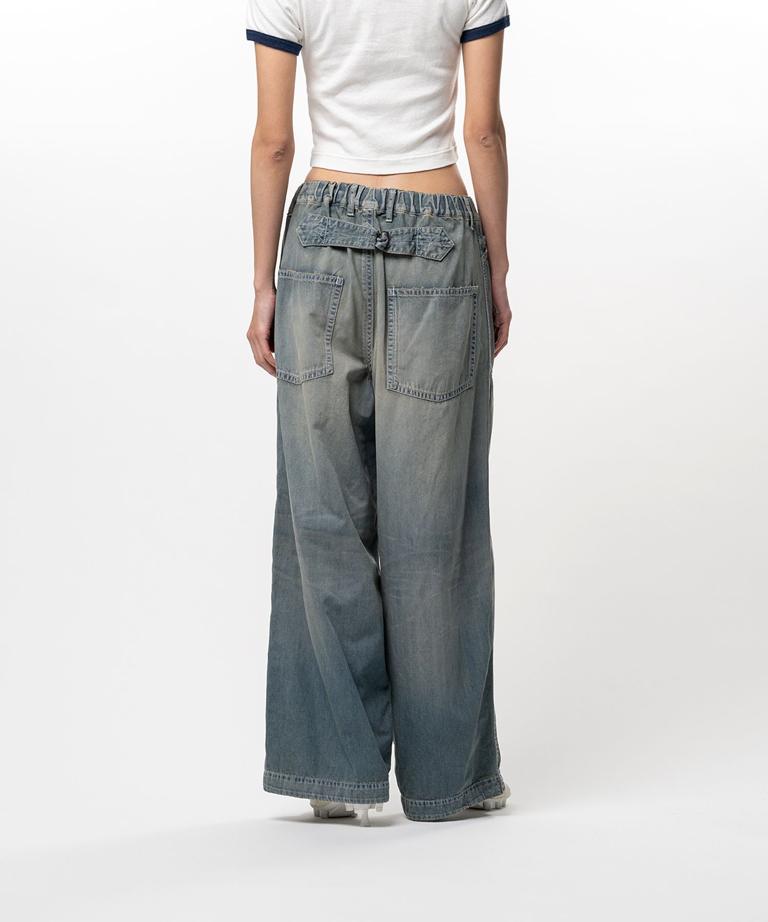 Light Denim Wide Pants