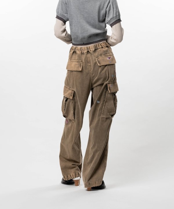 Kids Sticker Printed Military Pants