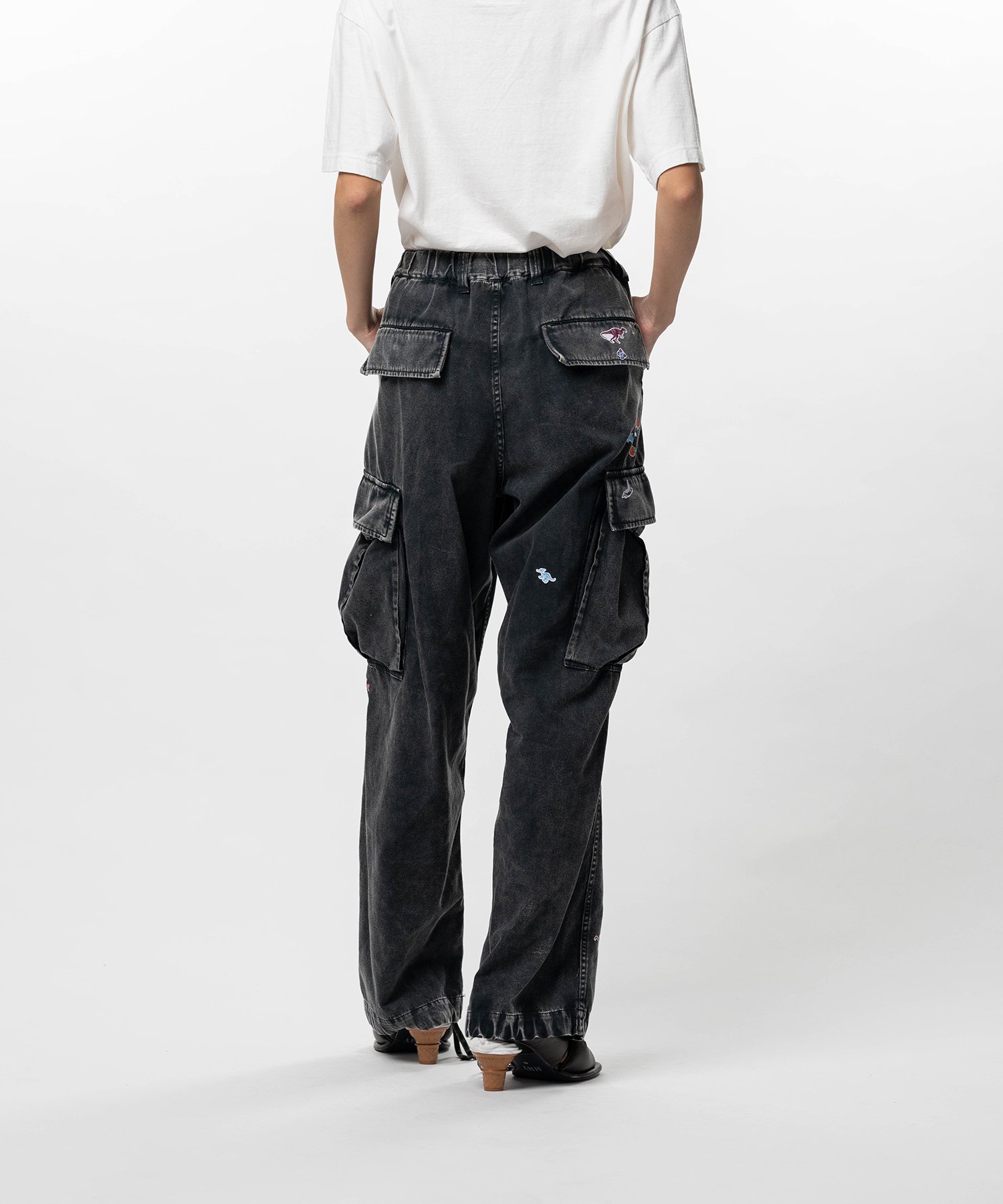 Kids Sticker Printed Military Pants