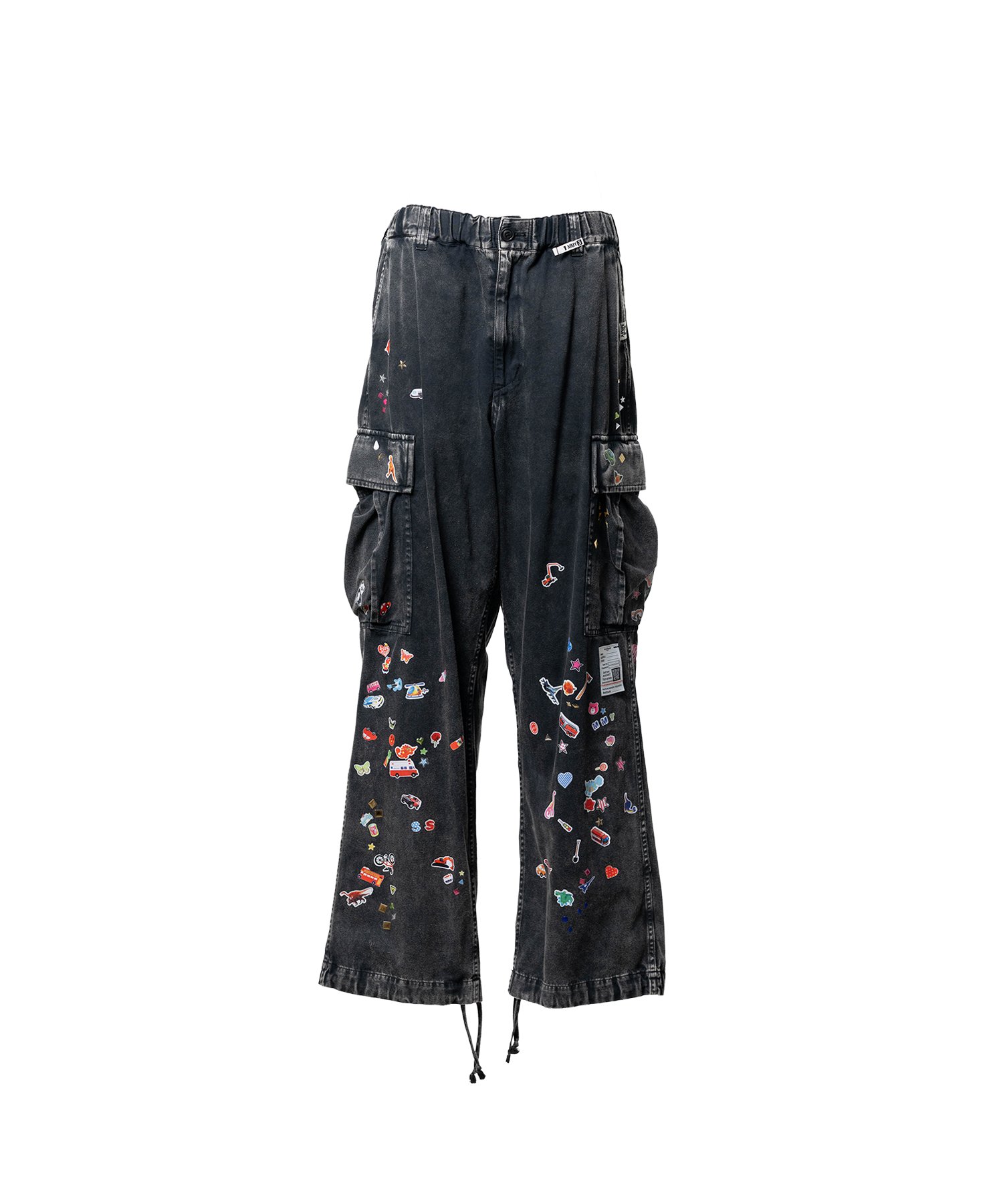 Kids Sticker Printed Military Pants