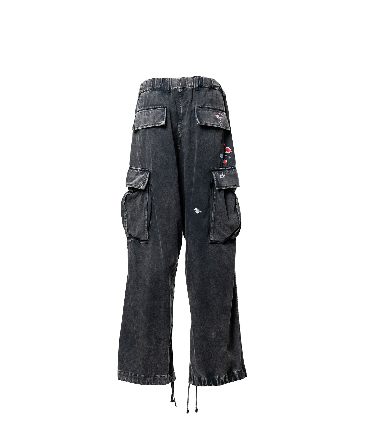 Kids Sticker Printed Military Pants