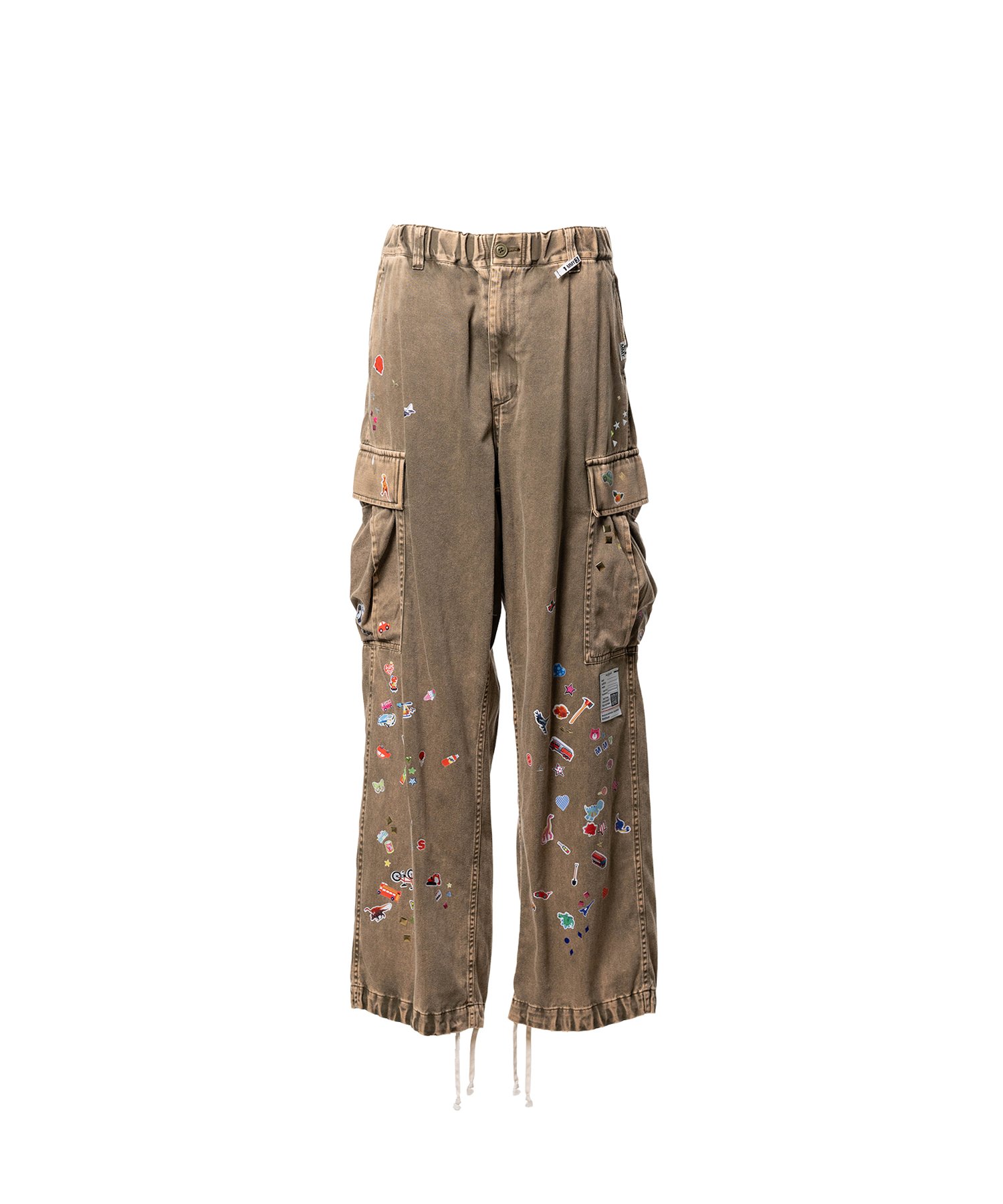 Kids Sticker Printed Military Pants