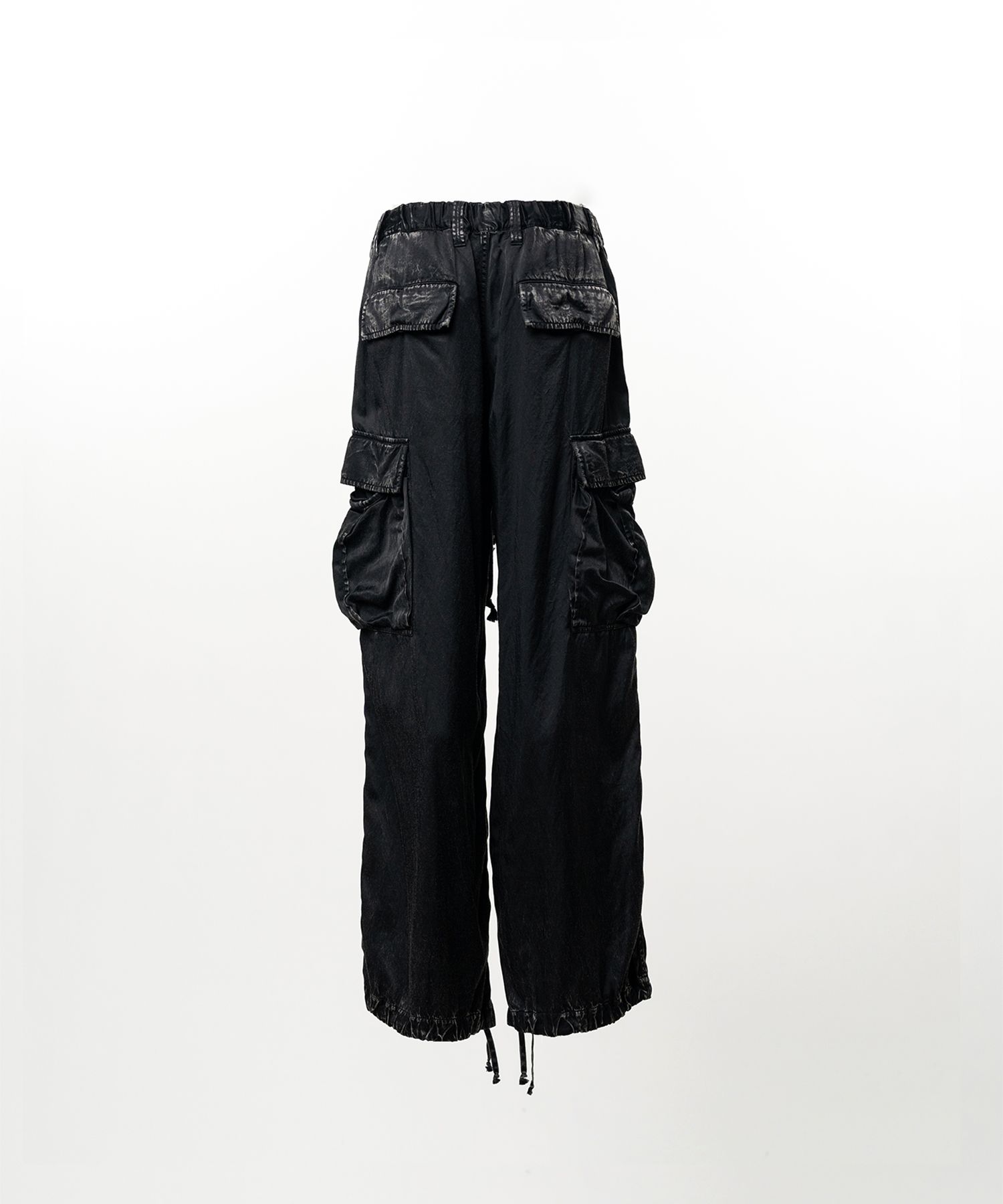 Satin Cargo Pants