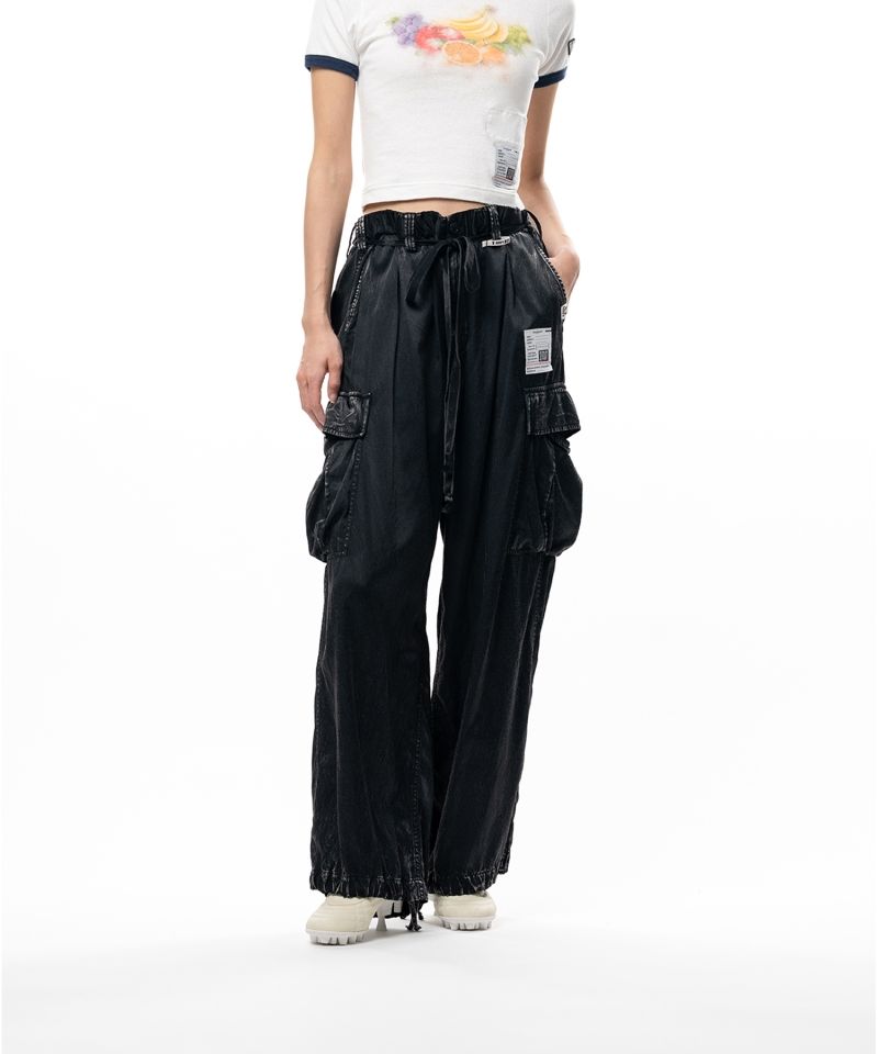 Satin Cargo Pants