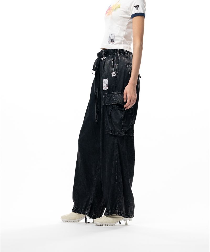 Satin Cargo Pants