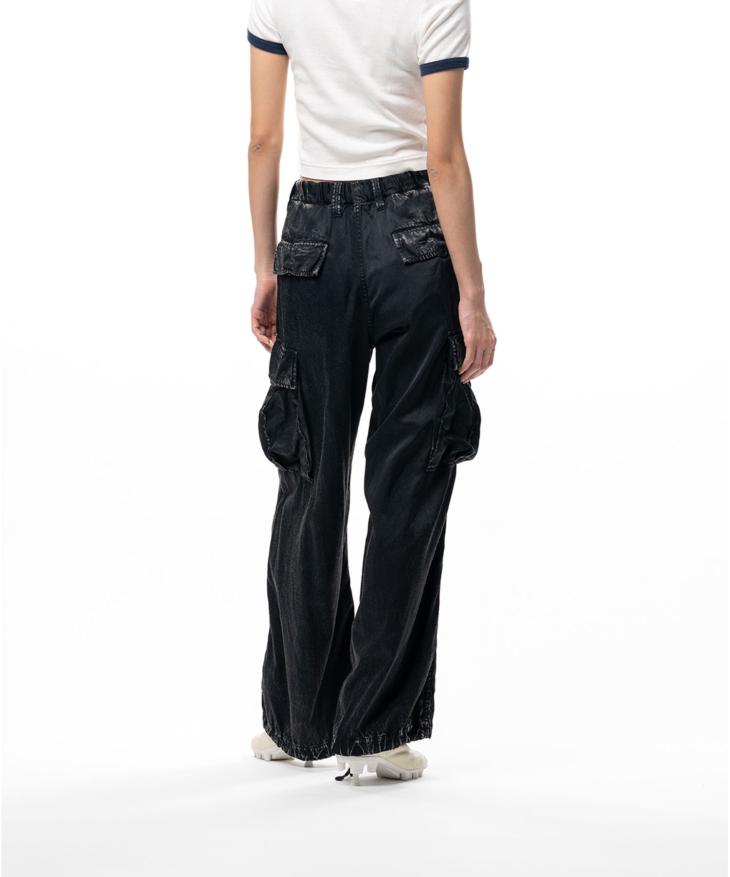 Satin Cargo Pants