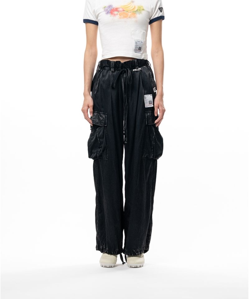 Satin Cargo Pants