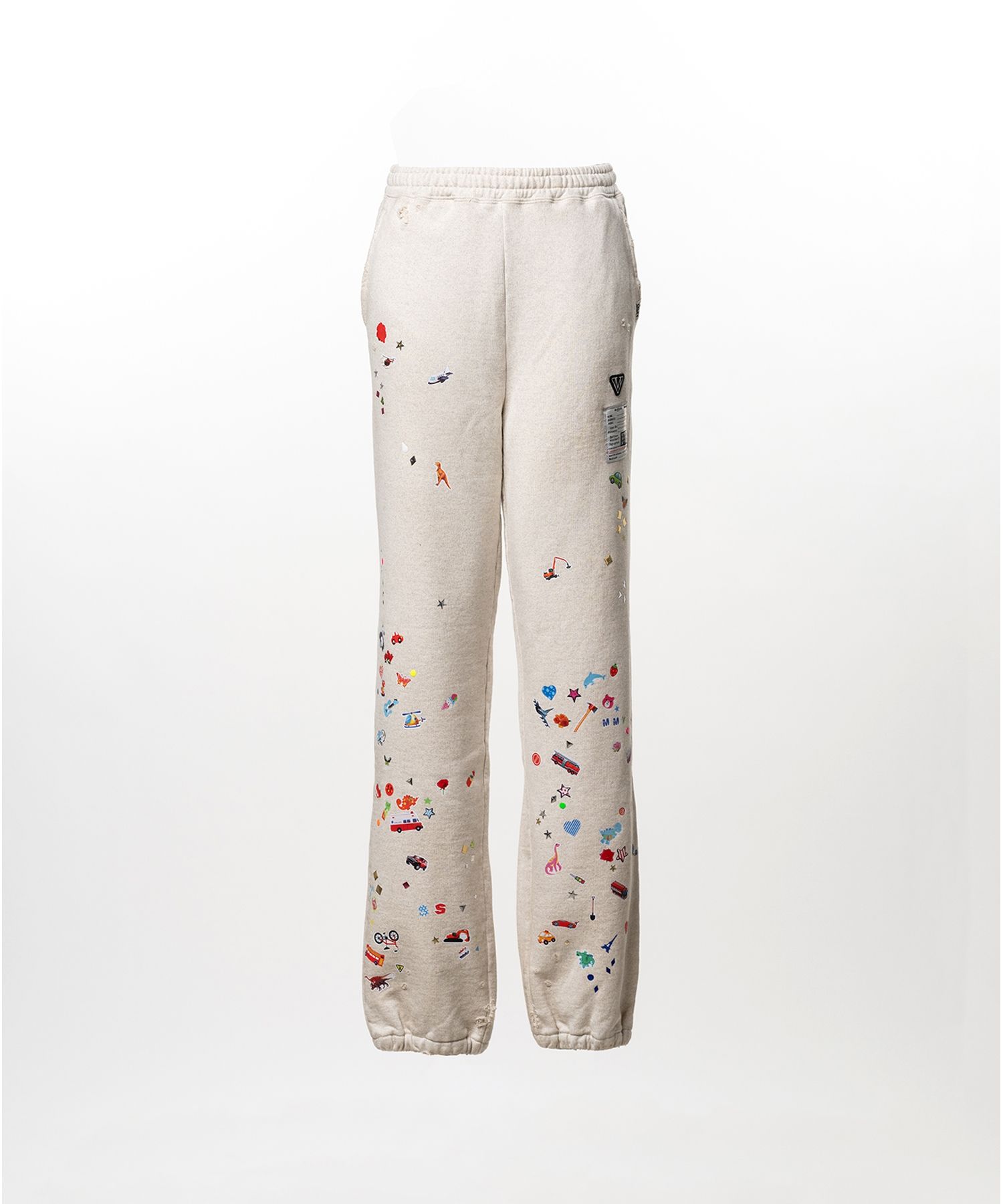 Kids Sticker Printed Sweat Pants