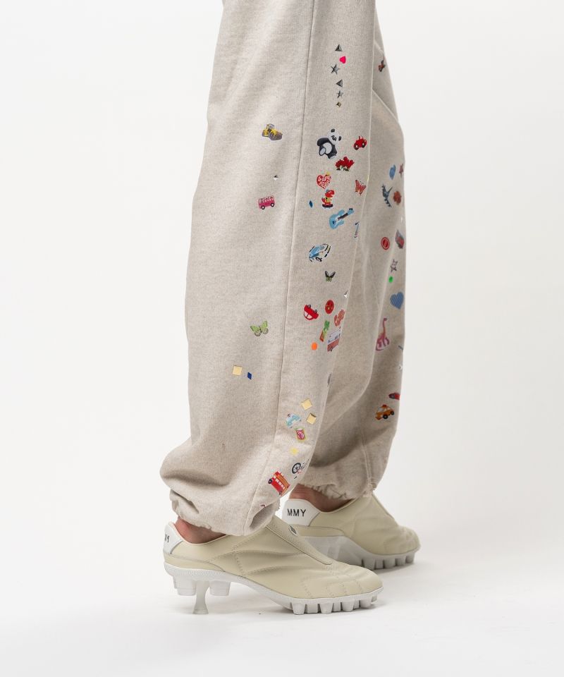 Kids Sticker Printed Sweat Pants