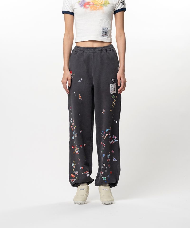 Kids Sticker Printed Sweat Pants