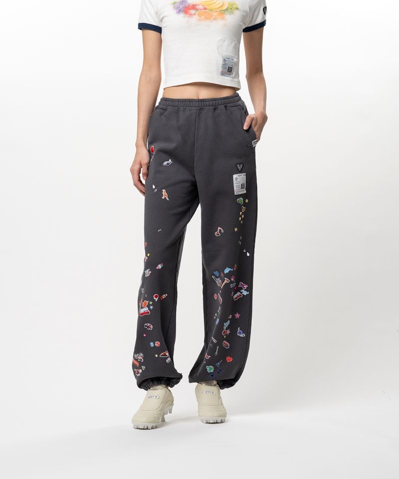Kids Sticker Printed Sweat Pants